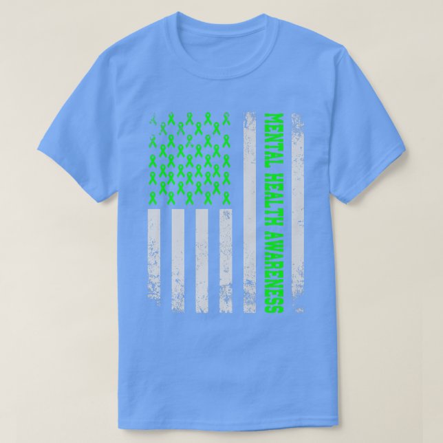 Die US-amerikanische Flagge, das Bewusstsein für p T-Shirt (Design vorne)