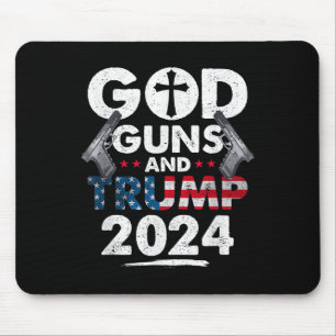 Die US-amerikanische Flagge von 2024 und Trump Mousepad