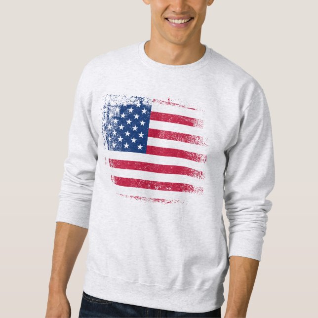 Die US-Flagge am 4. Juli US Flagge in Bedrängnis g Sweatshirt (Vorderseite)