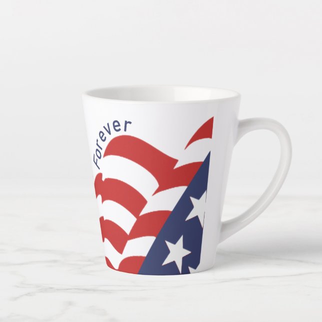 Die US Flagge der amerikanischen Flagge für immer  Milchtasse (Rechts)
