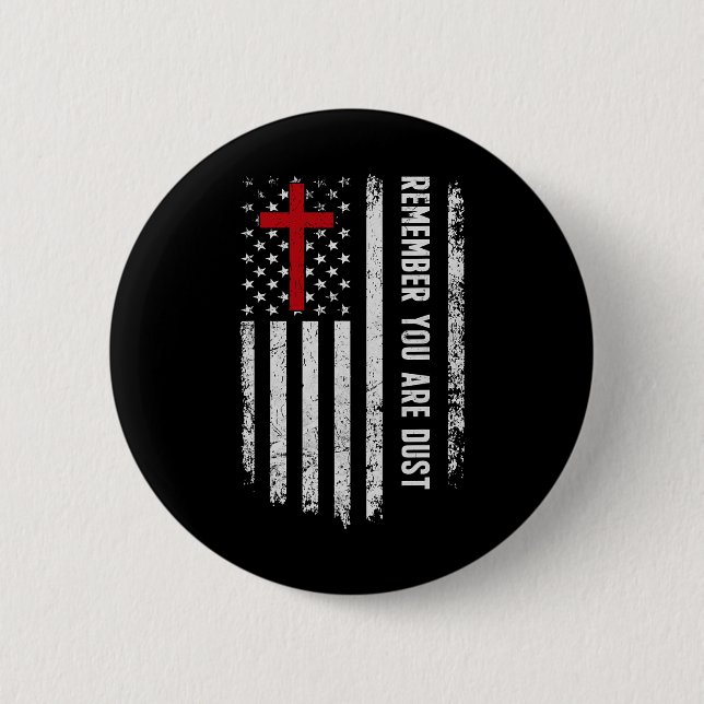 Die US-Flagge Kreuz Denken Sie daran, Sie sind Sta Button (Vorderseite)
