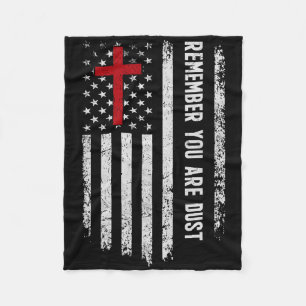 Die US-Flagge Kreuz Denken Sie daran, Sie sind Sta Fleecedecke