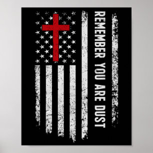 Die US-Flagge Kreuz Denken Sie daran, Sie sind Sta Poster