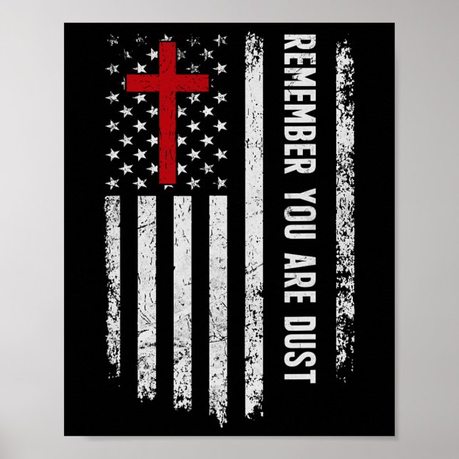 Die US-Flagge Kreuz Denken Sie daran, Sie sind Sta Poster (Vorne)