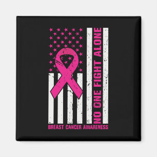 Die US-Flagge Rosa Band Niemand kämpft gegen Brust Magnet