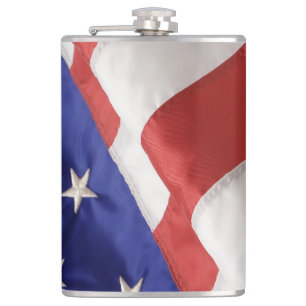 Die US-Flagge Vinyl Wrapped Flask, 8 oz. Flachmann