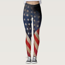 Die US Flaggegrunge-Art Leggings
