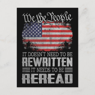 Die US-Flaggenverfassung der USA muss neu gelesen  Begleitkarte