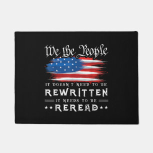 Die US-Flaggenverfassung der USA muss neu gelesen Fußmatte