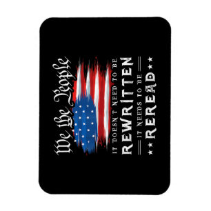 Die US-Flaggenverfassung der USA muss neu gelesen Magnet