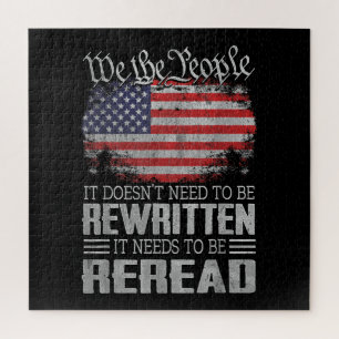 Die US-Flaggenverfassung der USA muss neu gelesen  Puzzle