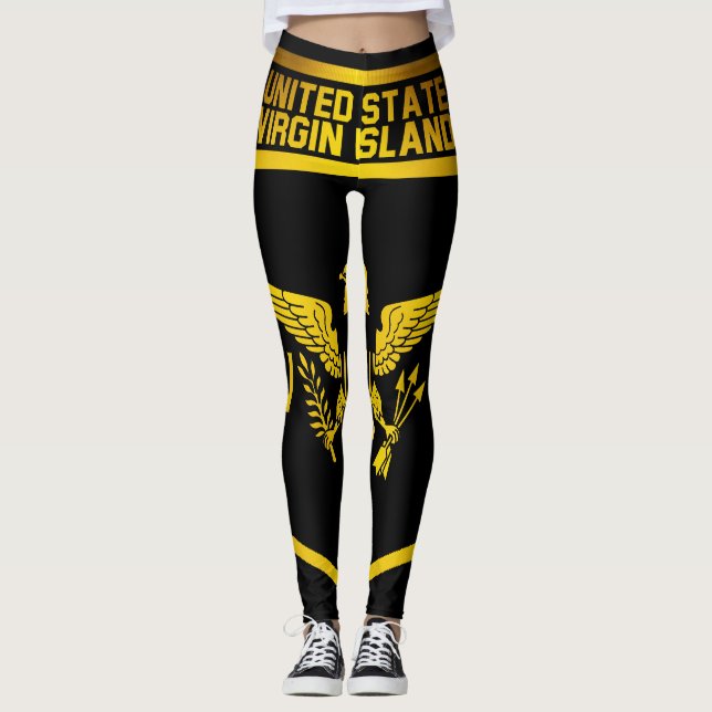 Die US-Jungferninseln-Emblem Leggings (Vorderseite)