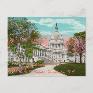 Die US-Kapitol-Vintage-Ansichtskarte Postkarte