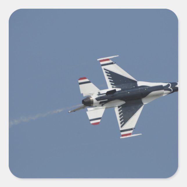 Die US-Luftwaffe Thunderbird Quadratischer Aufkleber (Vorderseite)
