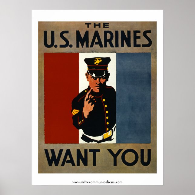 Die US-Marineinfanterie Wollte Sie Poster (Vorne)