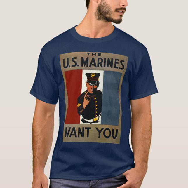 Die US-Marineinfanterie Wollte Sie T-Shirt (Vorderseite)