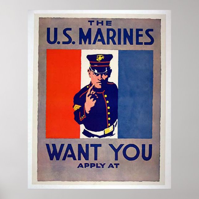 Die US-MARINEN Wollte Ihnen Poster (Vorne)