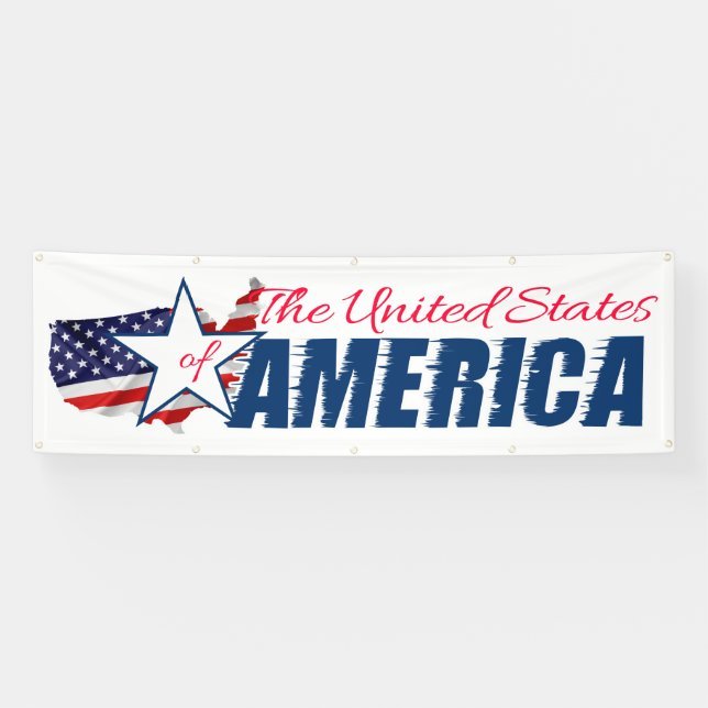 Die USA 4. Juli Banner (Horizontal)
