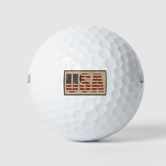 Die USA-Briefmarke Golfball (Vorderseite)