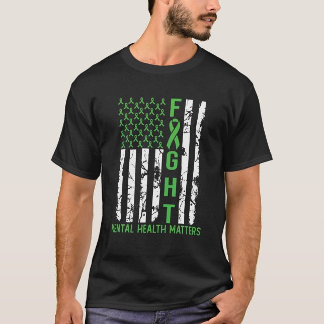 Die USA - Die Fahne der Grünen Amerikaner - Fragen T-Shirt (Vorderseite)