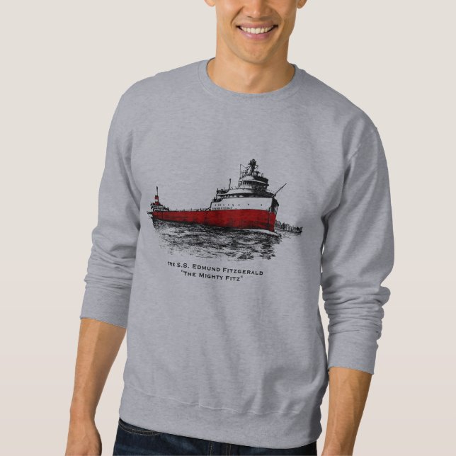 Die USA Edmund Fitzgerald ~ "The Mighty FITZ" Sweatshirt (Vorderseite)