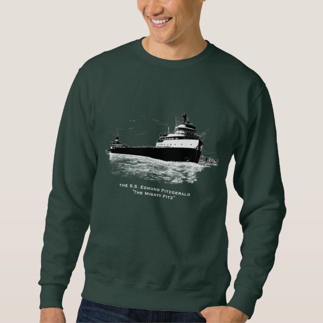 Die USA Edmund Fitzgerald ~ "The Mighty FITZ" Sweatshirt (Vorderseite)