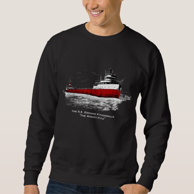 Die USA Edmund Fitzgerald ~ "The Mighty FITZ" Sweatshirt (Vorderseite)