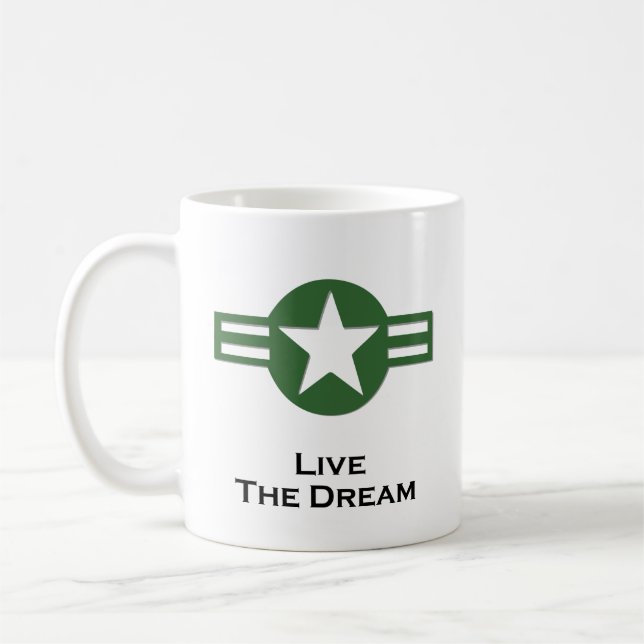 Die USA leben den Traum grün Kaffeetasse (Links)