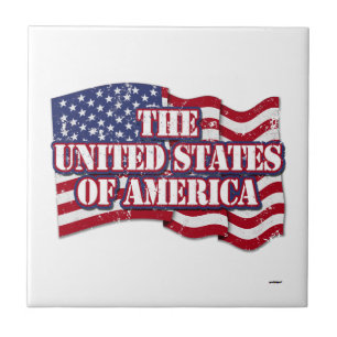 Die USA mit Flaggenproblemen Fliese