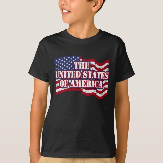 Die USA mit Flaggenproblemen T-Shirt (Vorderseite)