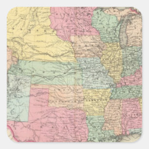 Die USA Quadratischer Aufkleber