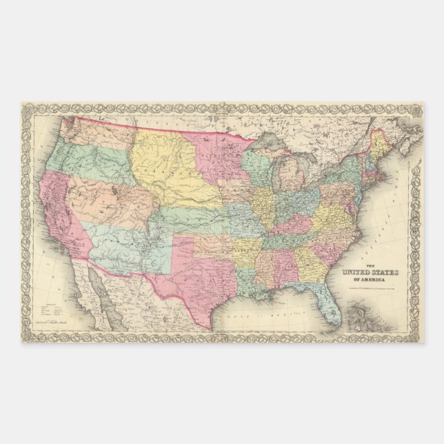 Die USA Rechteckiger Aufkleber (Vorderseite)