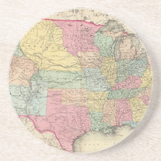 Die USA Sandstein Untersetzer (Vorne)
