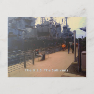 Die USA Sullivans (DD-537) Postkarte