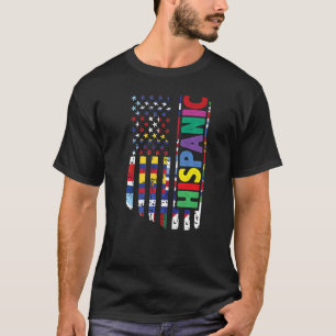 Die USA und die lateinamerikanischen Länder fahnen T-Shirt