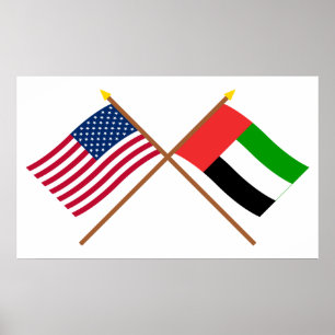Die USA und die Vereinigten Arabischen Emirate übe Poster