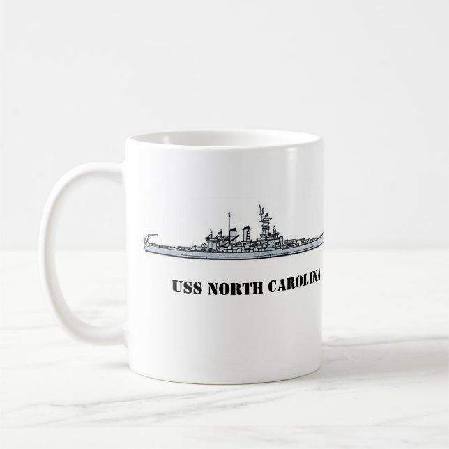 DIE USS NORTH CAROLINA FUEL FOR FLEET KAFFEETASSE (Links)