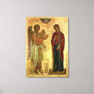 Die Ustiug Ankündigung, c.1130-40 (Tempera auf Leinwanddruck