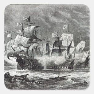 Die Vanguard unter Sir William Winter Quadratischer Aufkleber