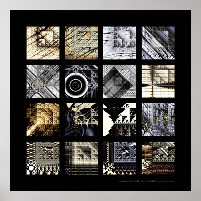 Die Varianten der Sierpinski Poster (Vorne)