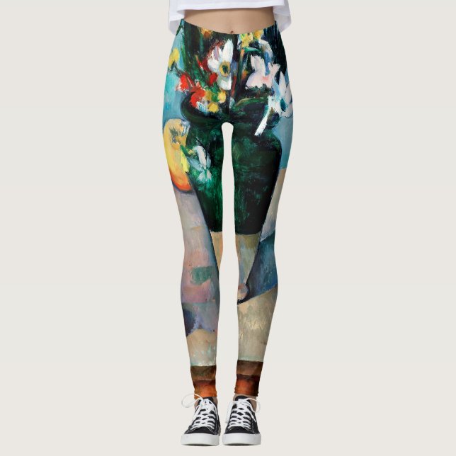 Die Vase von Tulips, Paul Cezanne Leggings (Vorderseite)