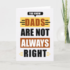 Die Vater des sonnigen Vaters haben nicht immer Re Feiertagskarte