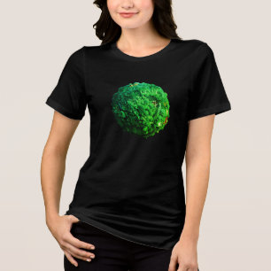 Die vegetarische Erde auf einem kurzärmeligen Ober Tri-Blend Shirt