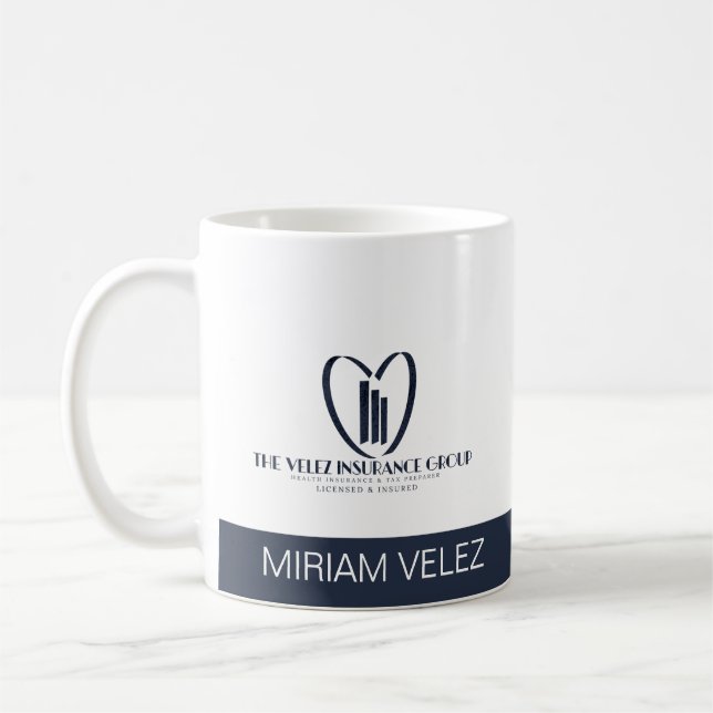 Die Velez Versicherungsgruppe Kaffeetasse (Links)