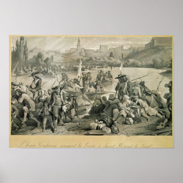 Die Vendean-Armee überquert die Loire Poster (Vorne)