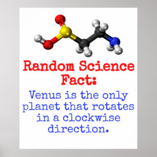 Die Venus ist der einzige Planet - Wissenschaft Poster