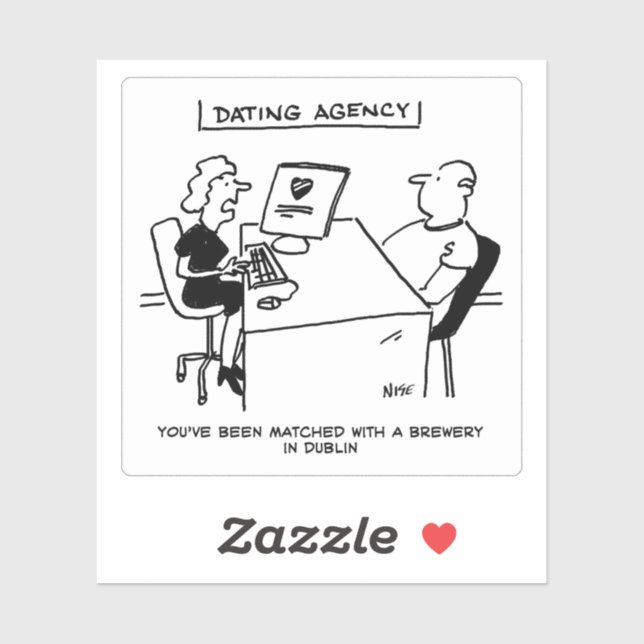 Die verabredend Agentur verbindet den Menschen mit Aufkleber (Blatt)