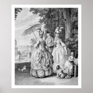 Die Verabredung an mergeligem, graviert durch Karl Poster