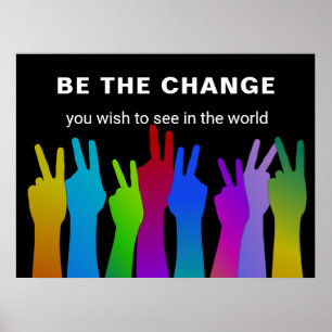 Die Veränderung   Friedenszeichen Poster