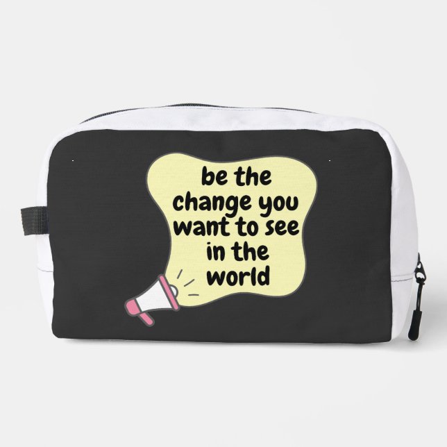 die Veränderung sein, die Sie gewollt haben, um in Waschbeutel (Vorderseite)